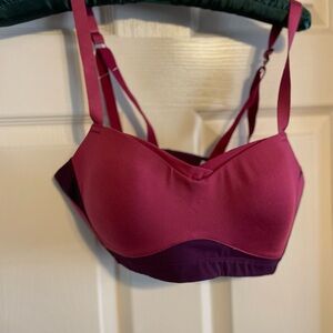 Brooks FineForm Sports Bra Magenta Purple 34C/D Medium Support